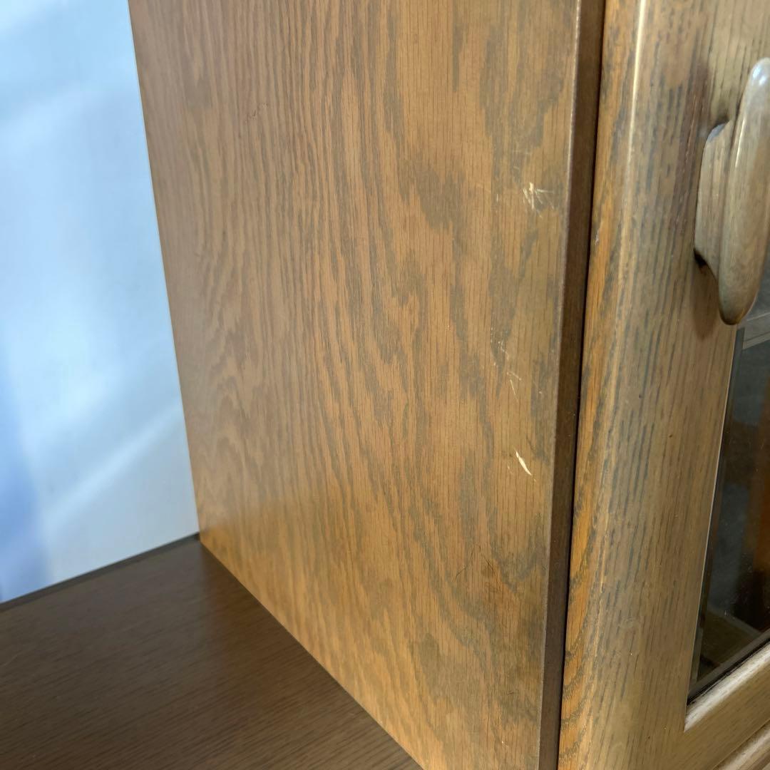 木製 食器棚 引き出し付き両面収納キッチンカウンター