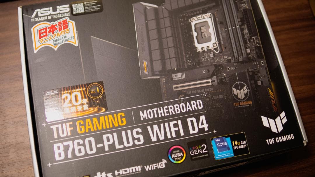 ASUS TUF B760-PLUS WIFI D4 × DDR4メモリ32GB