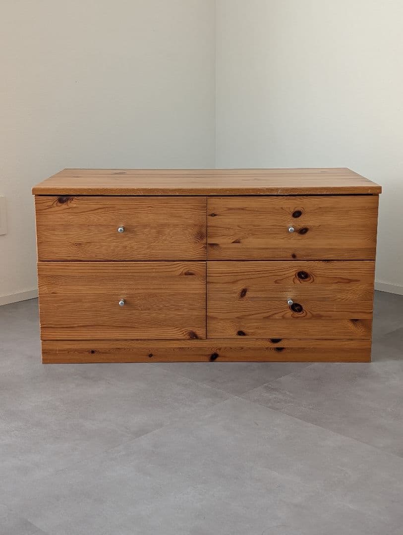 USED/無印良品 廃盤 パイン材 2段チェスト MUJI 北欧 デンマーク製