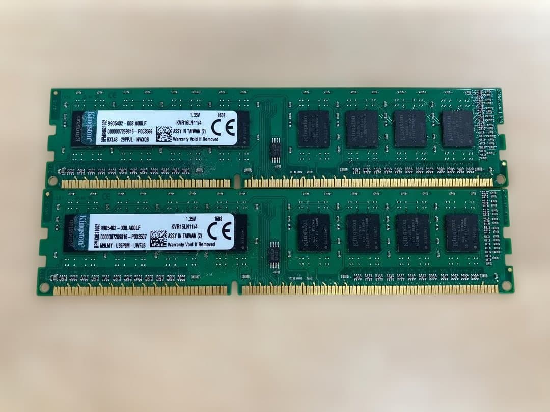 DDR3 4GB デスクトップメモリ 2枚組
