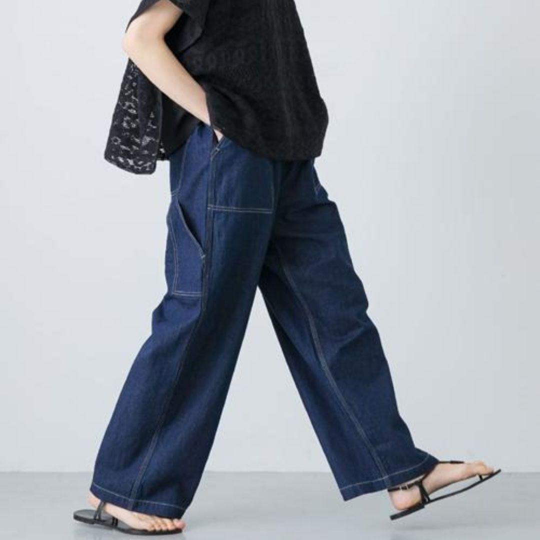 かぐれ/コットンリネンデニムペインターパンツ