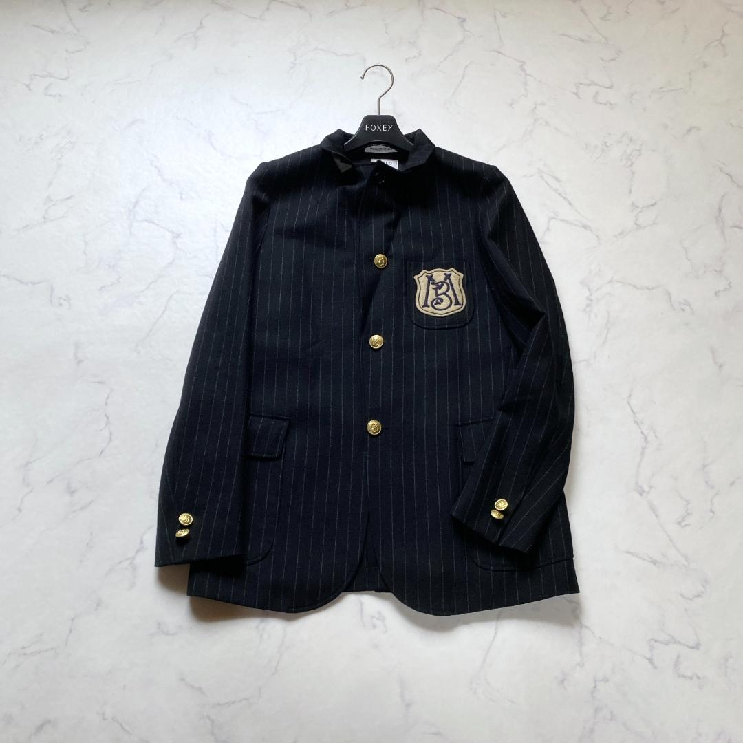 MADISONBLUE サイズ2 テーラード 金ボタン ストライプ ワッペン