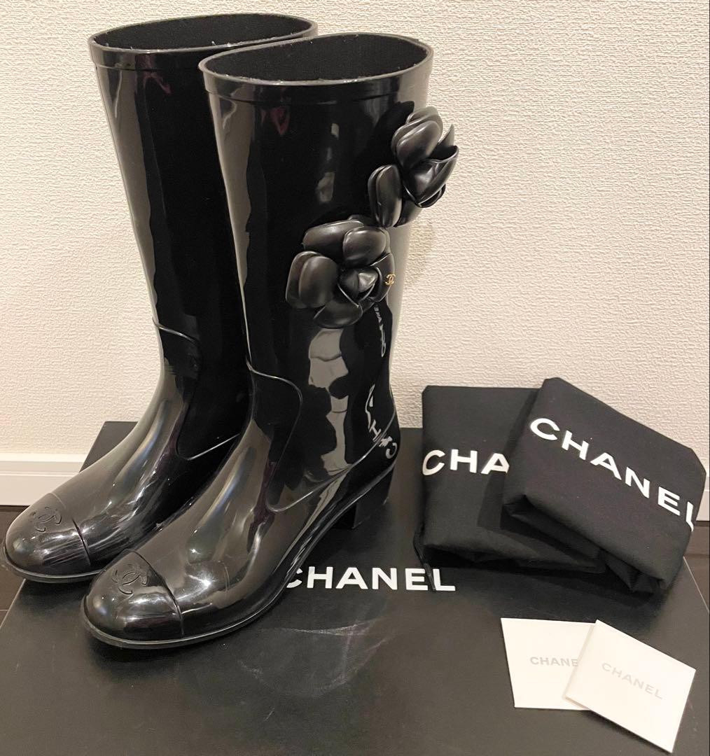 N*u様 CHANELカメリア レインブーツ23センチ