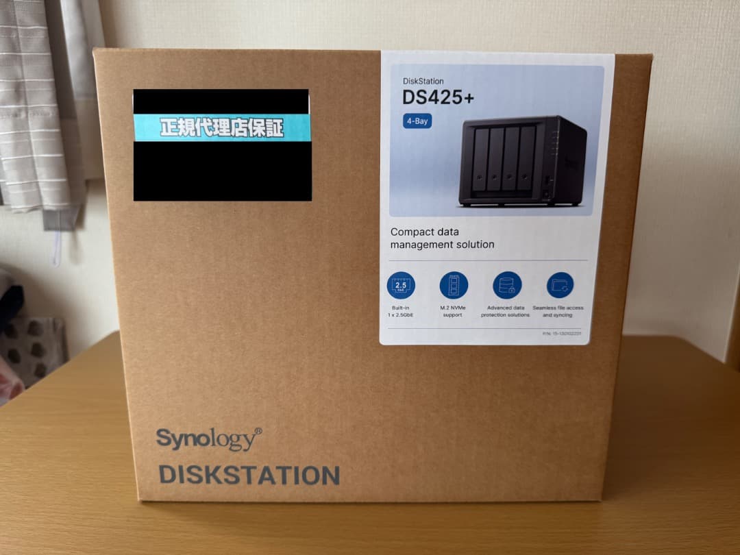 【新品未開封】Synology DS425+ 4ベイNAS 正規代理店品