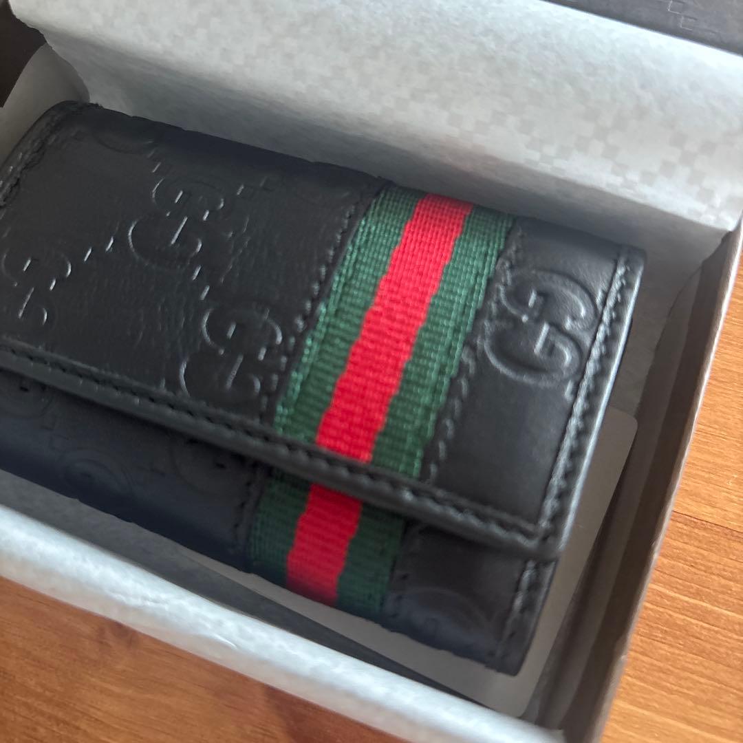 値下げ 新品未使用 GUCCI 黒 キーケース