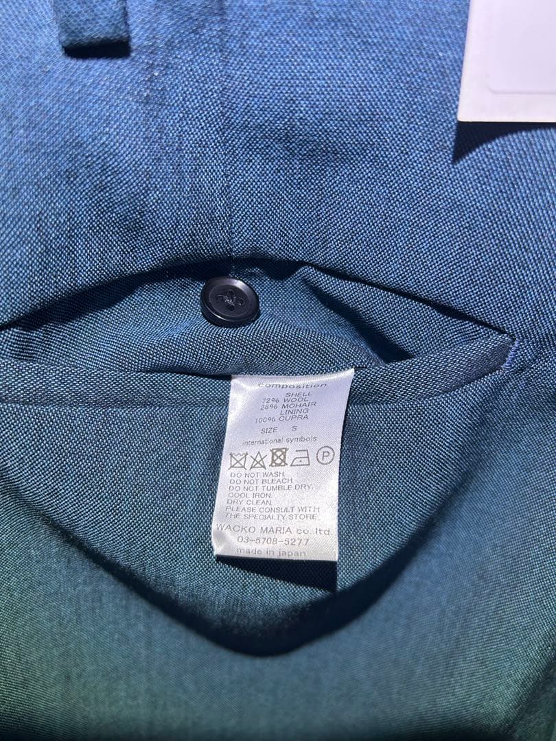 ☆美品☆ワコマリア ドーメル スラックスパンツ S ブルー 青