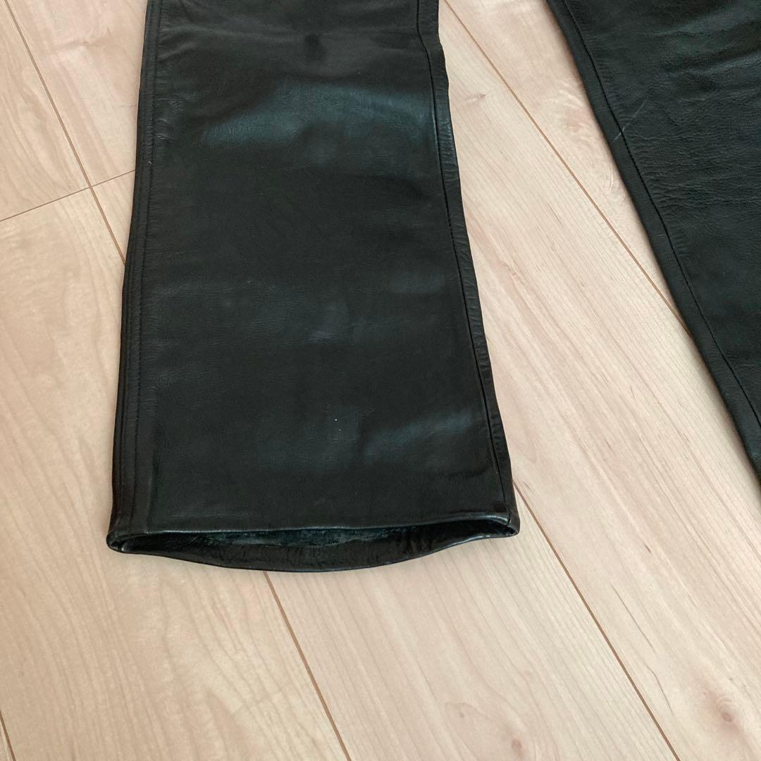 ハーレーダビッドソン　Mサイズ　スタッズ付き黒レザーパンツ