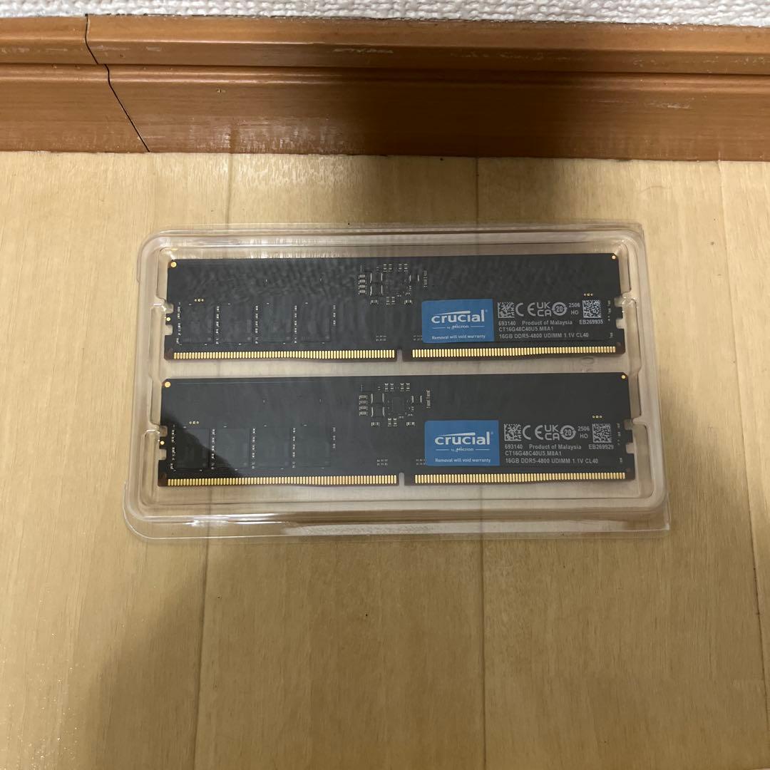 Crucial DDR5 16GB✖️2枚 CT16G48C40U5