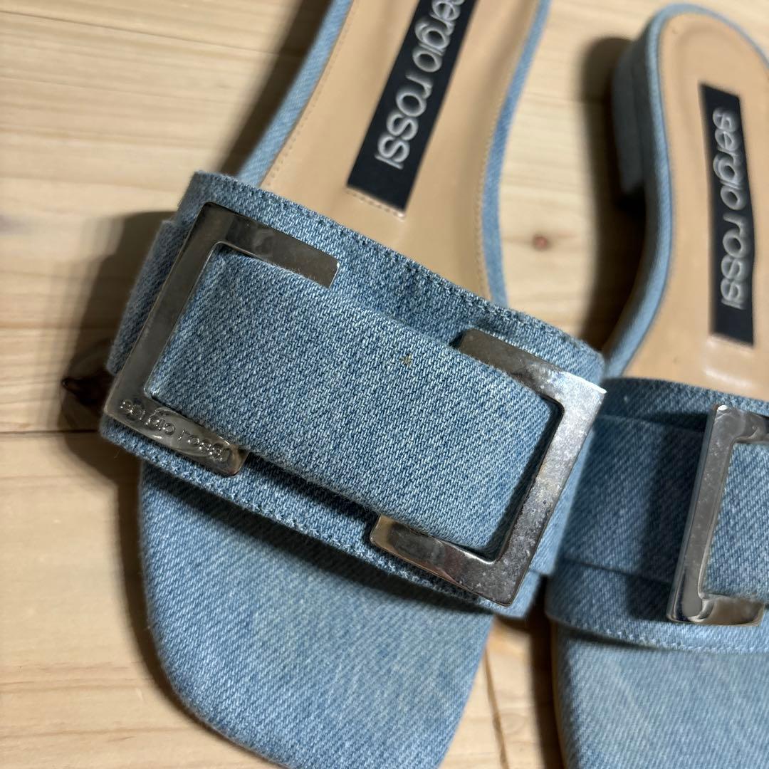 sergio rossi デニム ミュール