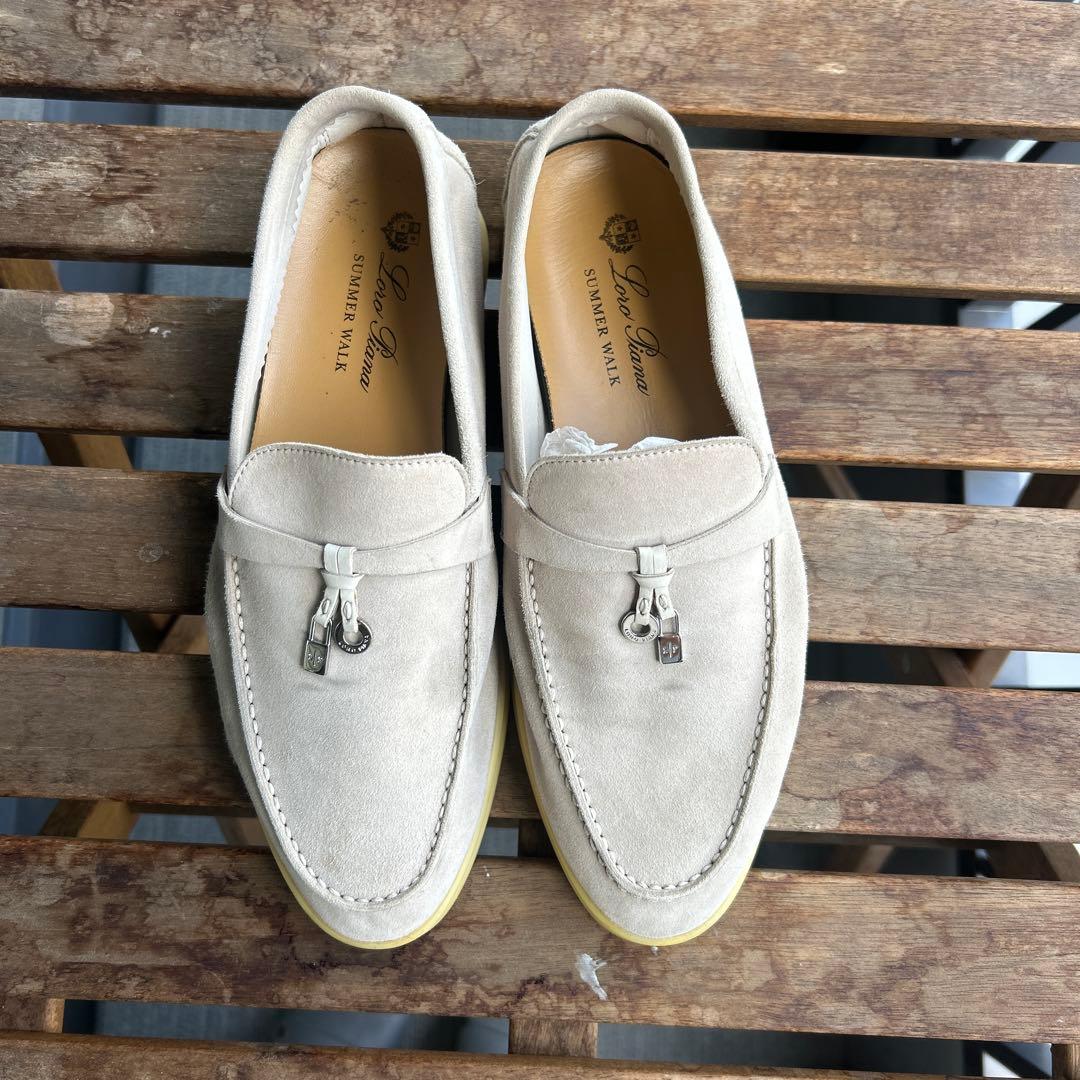 ロロピアーナ　サマー・チャーム・ウォーク・モカシン　グレージュ