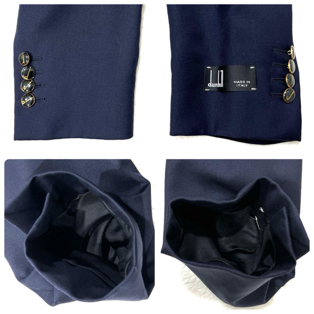 【新品】Dunhill Super100’s 紺 ダブルブレザー 金ボタン 46