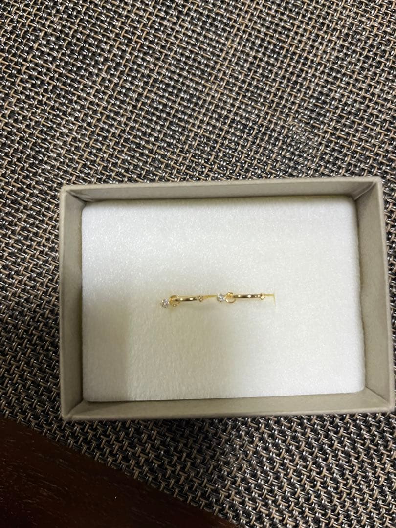 K18YG フープピアス ダイヤモンド付き（両耳）