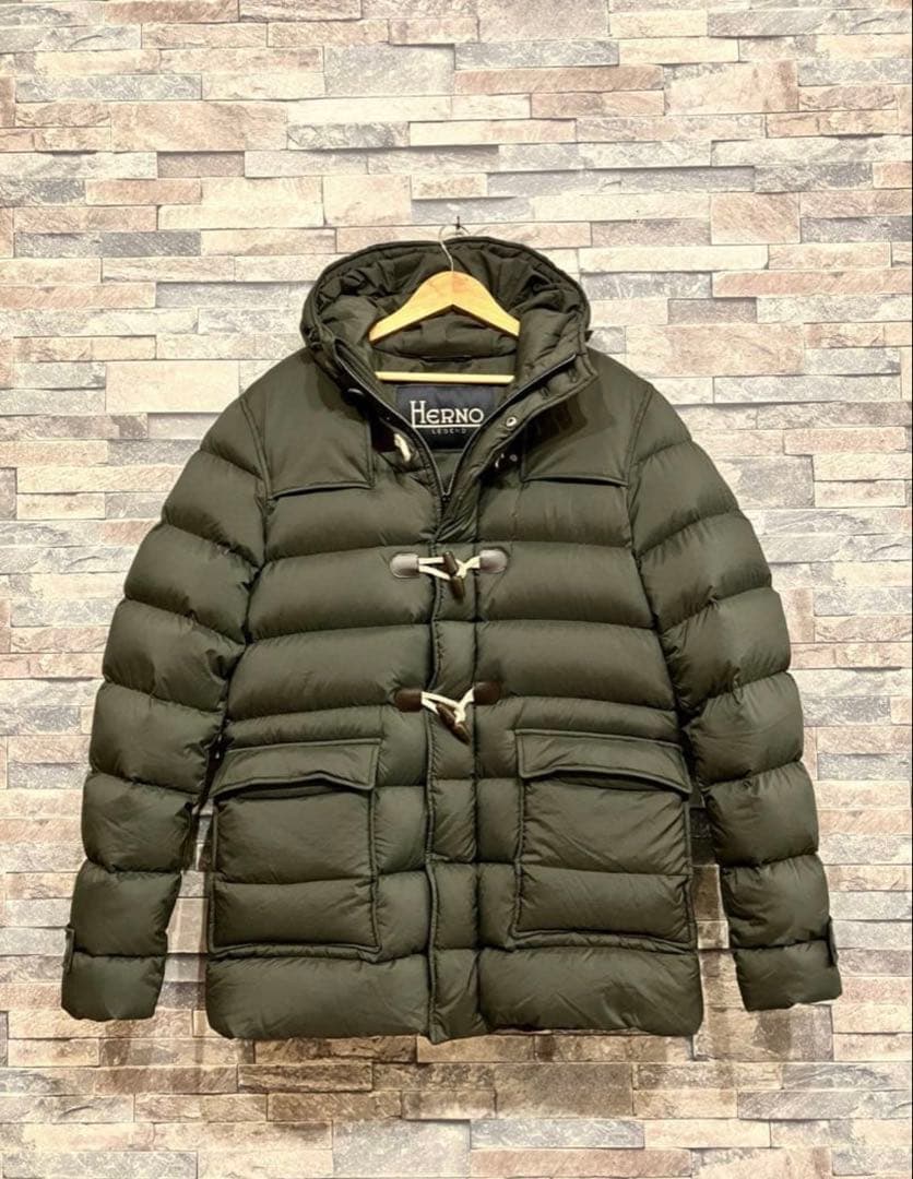 【美品】HERNO ヘルノ　レジェンド　ダッフル　ダウン　オリーブ XL