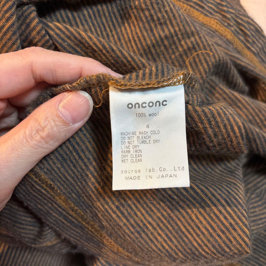 ONC MERINO× NO magazine wool Tシャツ　4 ボーダー