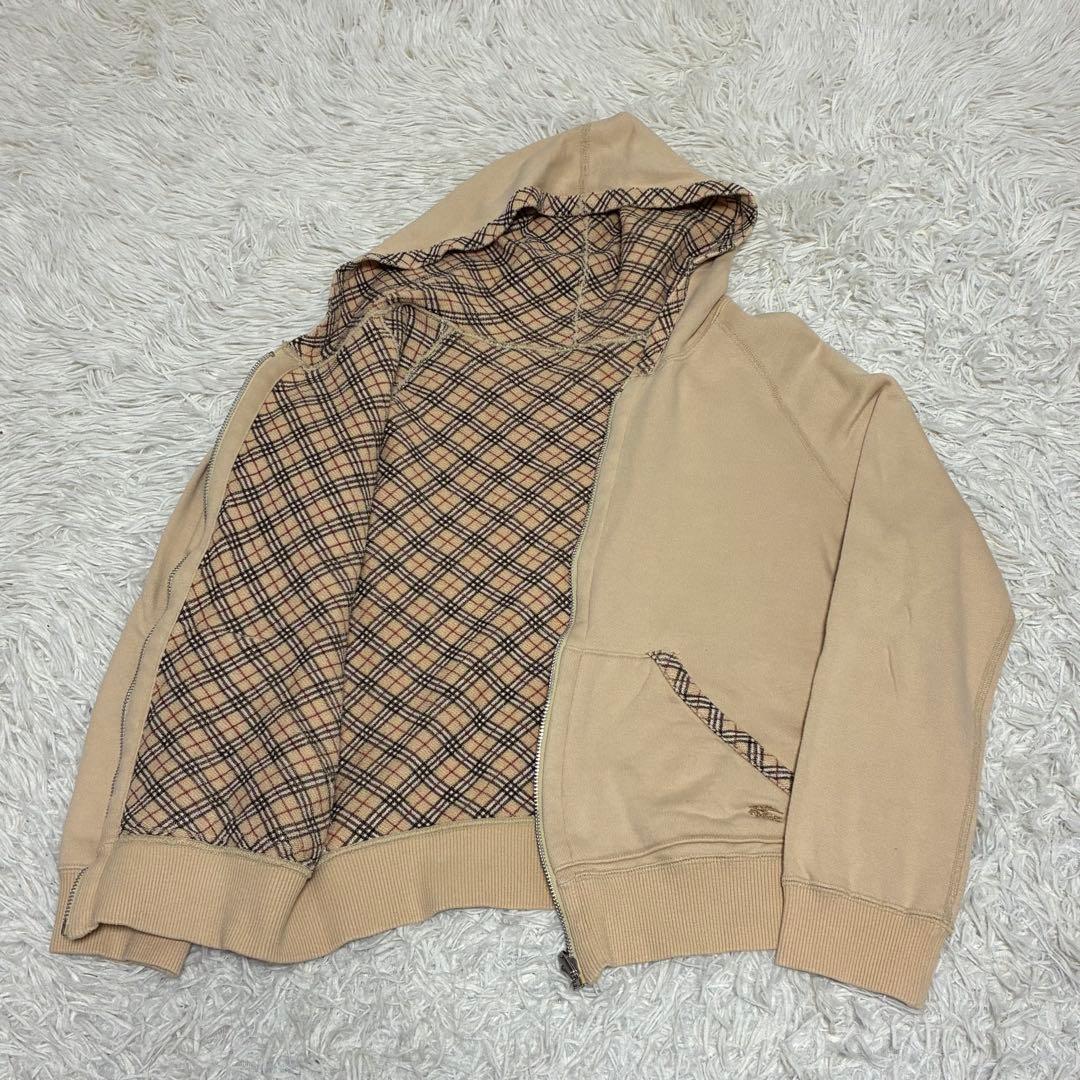 BURBERRY バーバリー　リバーシブル　チェック　スウェットジップ　パーカ.