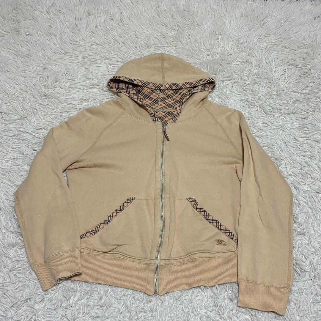 BURBERRY バーバリー　リバーシブル　チェック　スウェットジップ　パーカ.