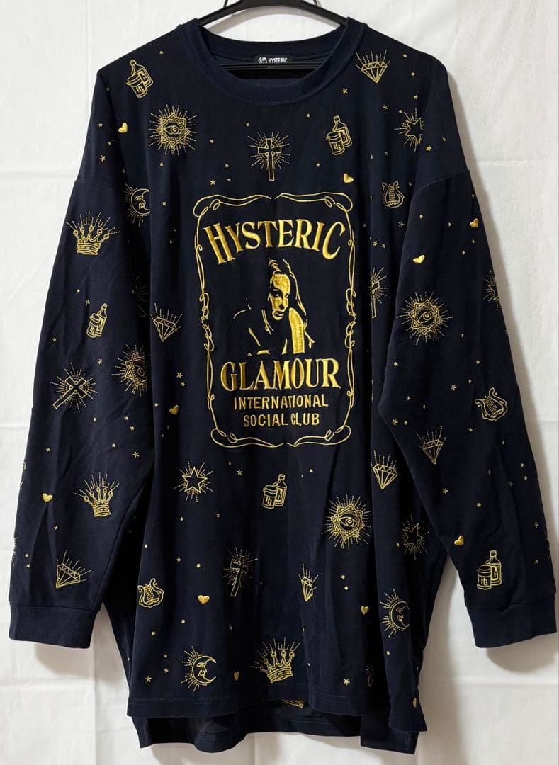 HYSTERIC GLAMOUR 刺繍 カットソー ロンT 長袖ロングシャツ