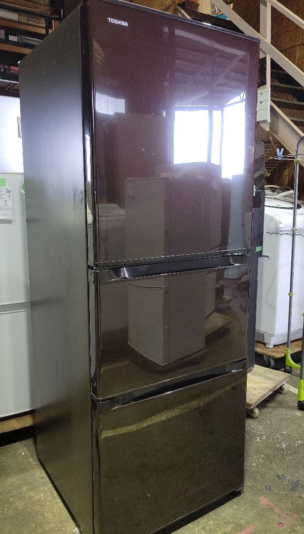 東芝 3ドア 430L 冷凍冷蔵庫 GR-G34SY 2015年製