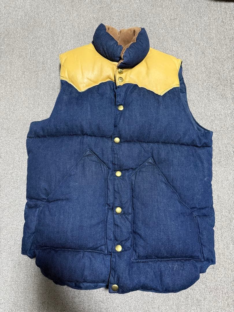 【Rocky Mountain】ロッキーマウンテン ダウンベスト デニム 38
