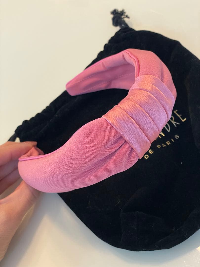 ALEXANDRE DE PARIS ピンクヘアバンド