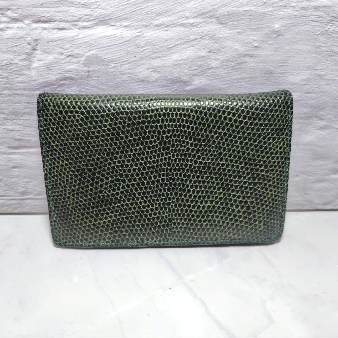 カミーユフォルネ 名刺入れ リザード レザー ビジネス カードケース