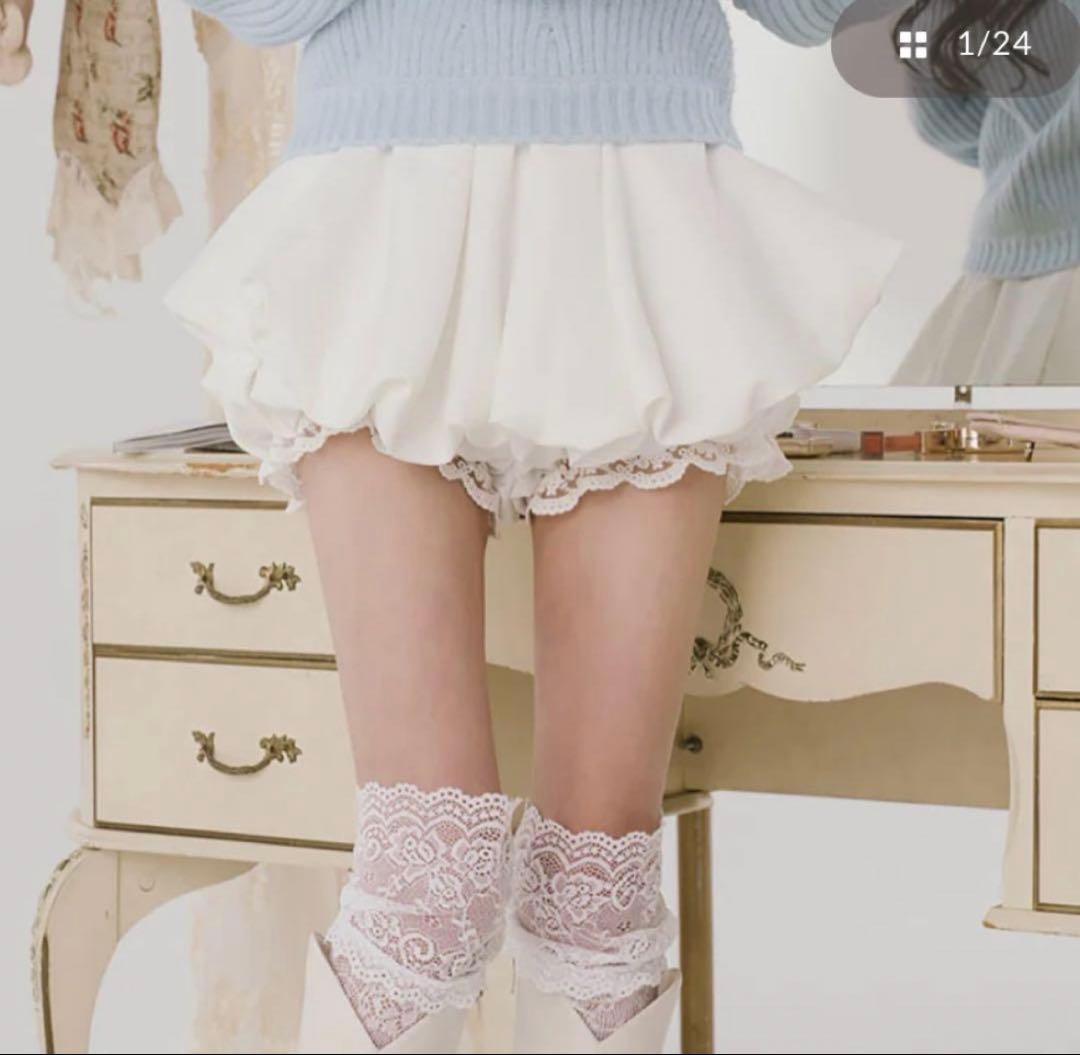 Darich ダーリッチ ボリュームバルーンミニスカート WHT Free