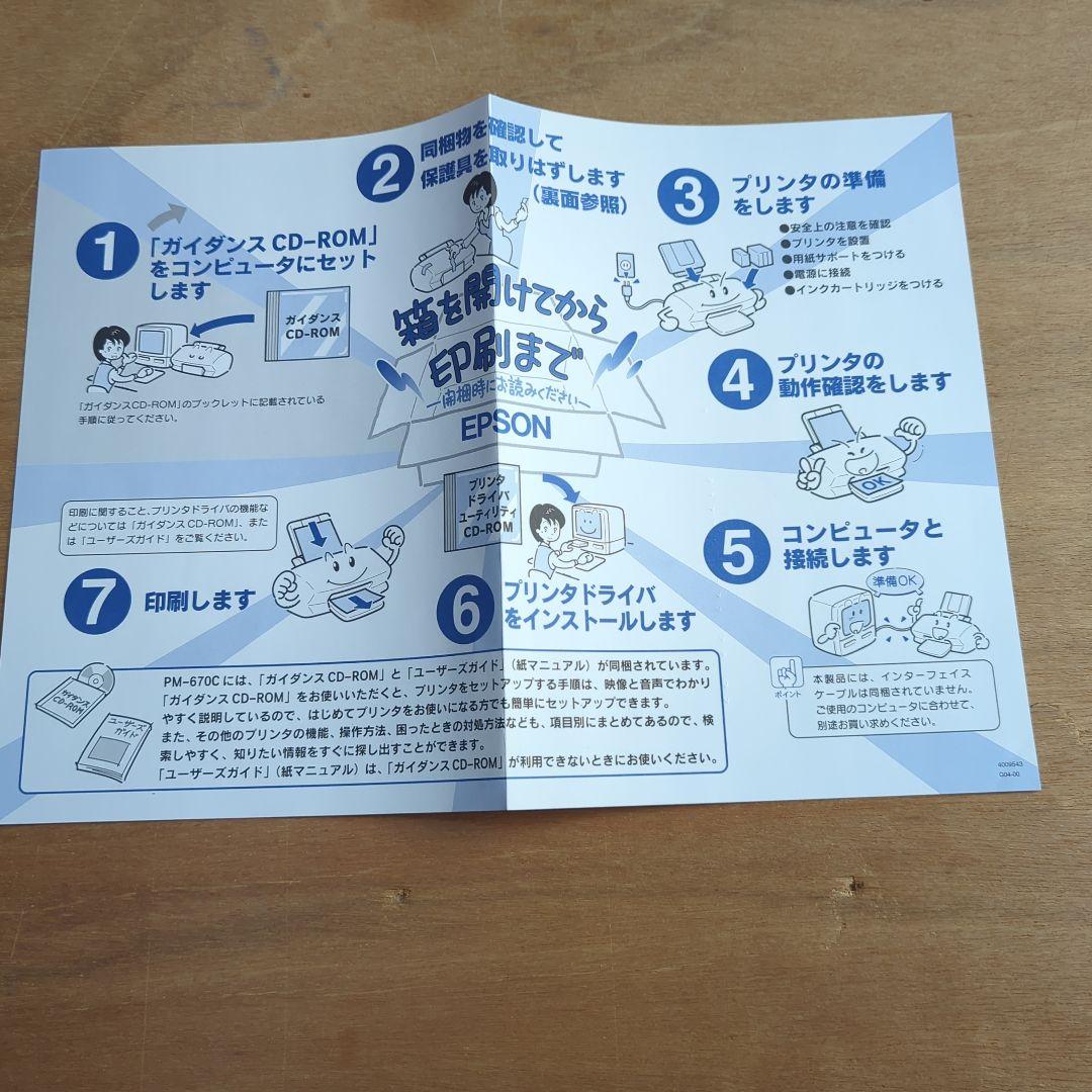 EPSON PM-670Cプリンター本体とソフトウェアセット