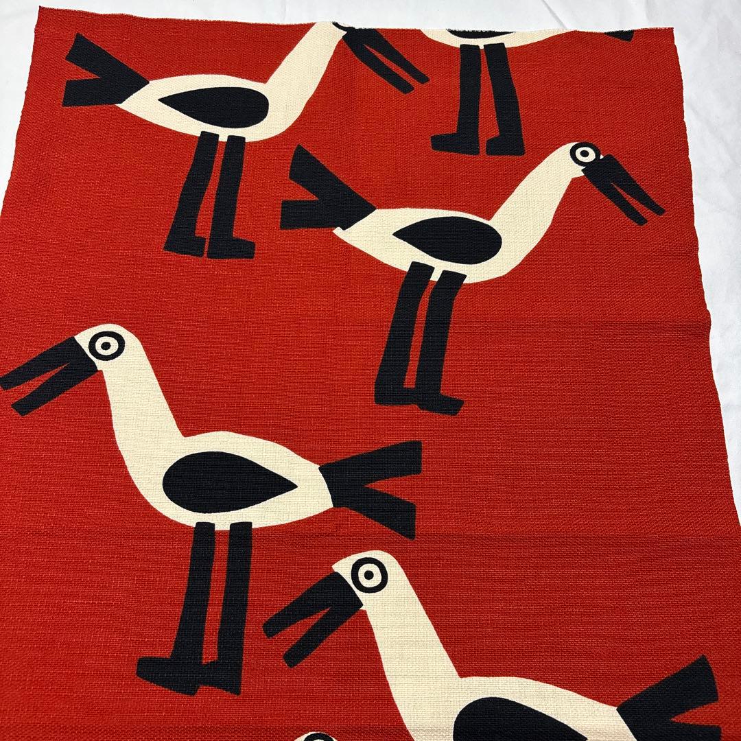 新品　柚木沙弥郎　シルクスクリーン　タペストリー　6人　コウノトリ