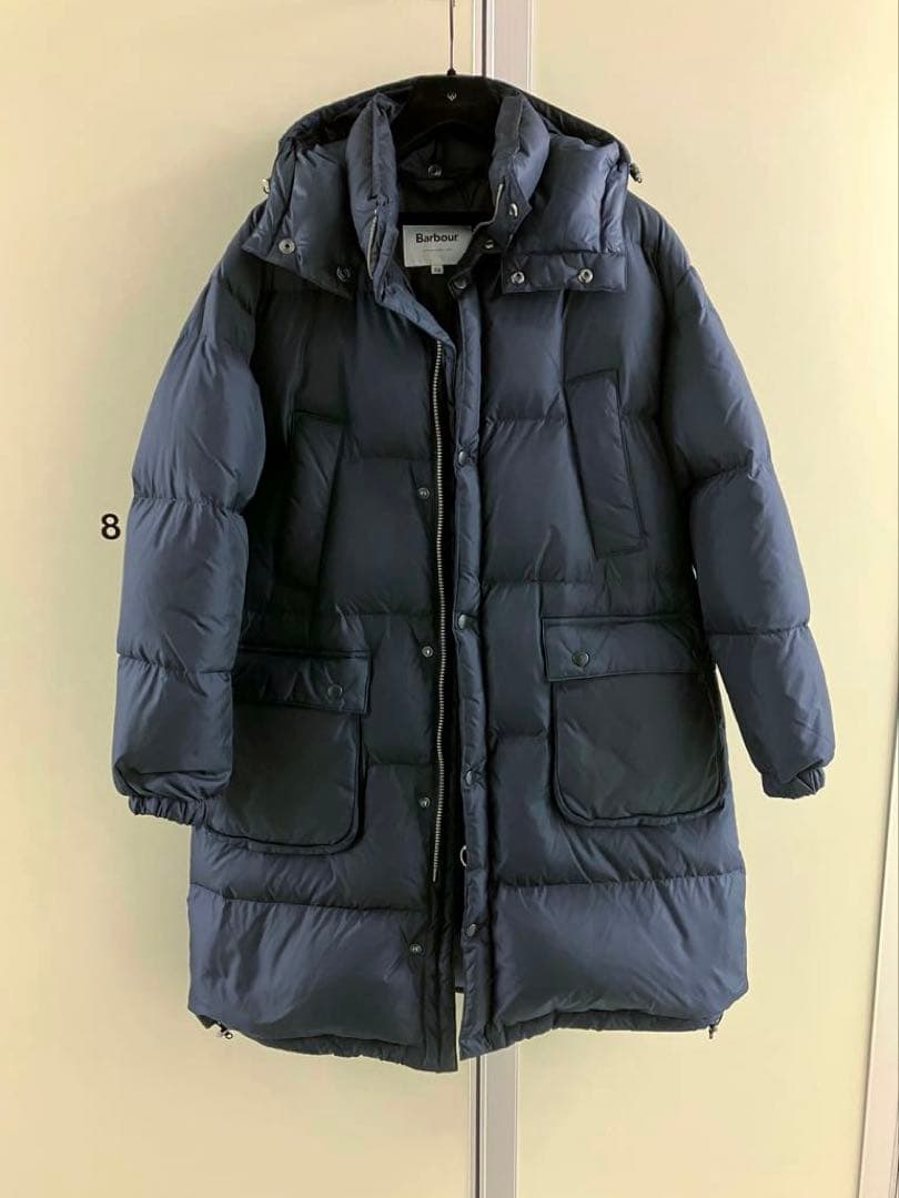 【Barbour】NAVY Hooded Bedale down Jacket