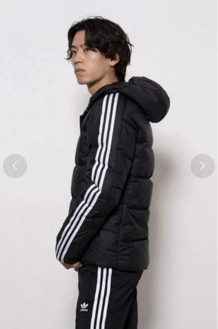 新品　アディダス　メンズ　フーディダウン　アウター　ブラック　軽量　撥水　M