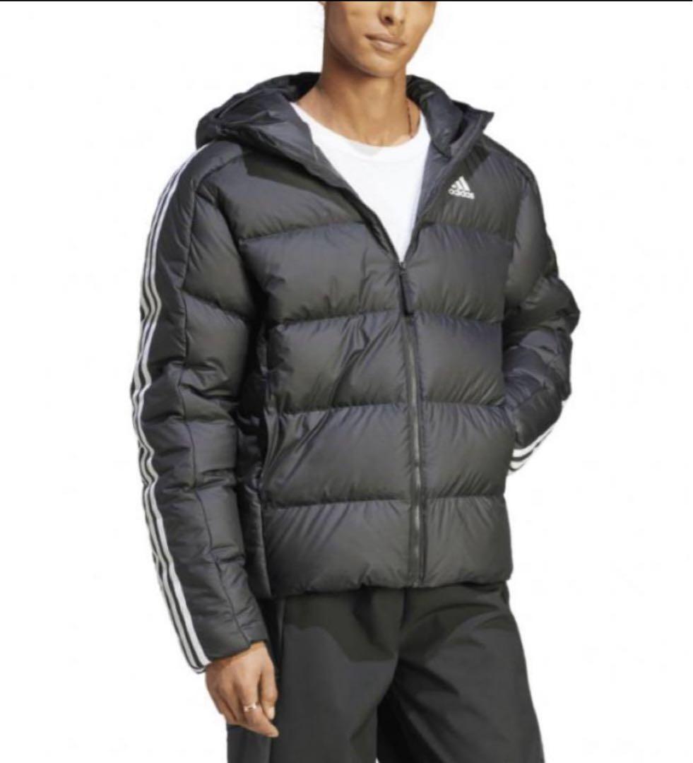 新品　アディダス　メンズ　フーディダウン　アウター　ブラック　軽量　撥水　M