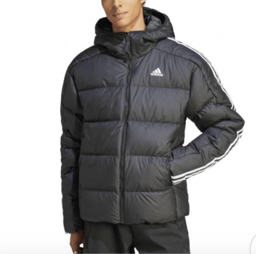 新品　アディダス　メンズ　フーディダウン　アウター　ブラック　軽量　撥水　M