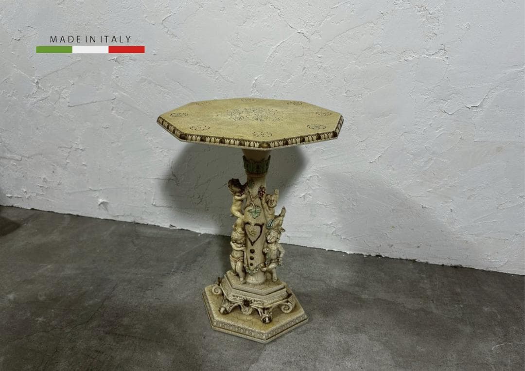 『イタリア製』サイドテーブル ナイトテーブル テーブル 花台 飾台RWcen25