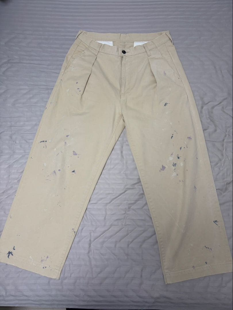 ANCELLM PAINT CHINO TROUSERS サイズ3