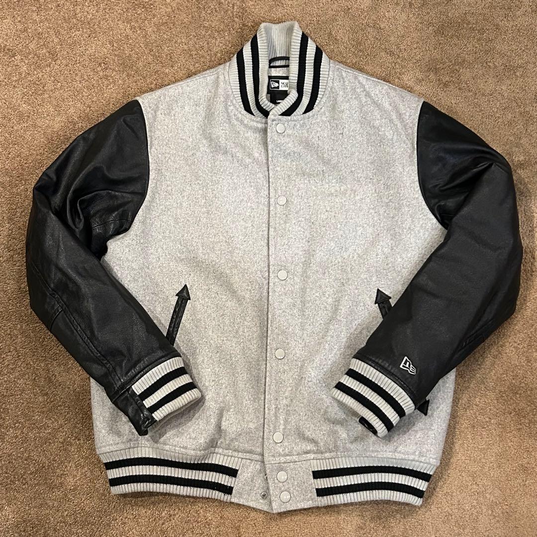 最終価格　ニューエラ スタジャン　Lサイズ　グレー/ブラック　山羊革　ゴート