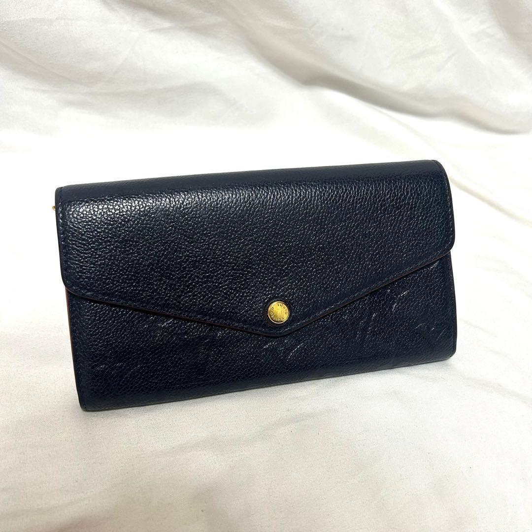 極美品❗️LOUIS VUITTON ルイヴィトン　モノグラム　ネイビー 長財布