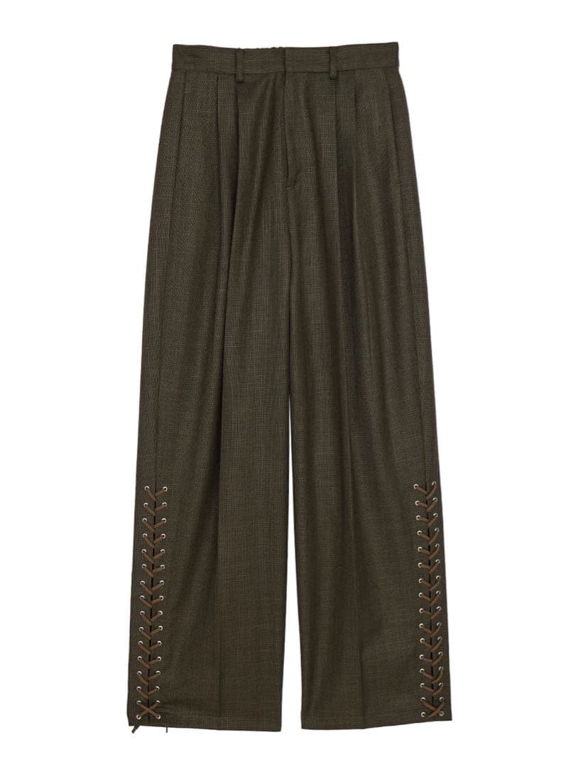 最終価格【新作タグ付き】elchele LACE UP BARREL PANTS