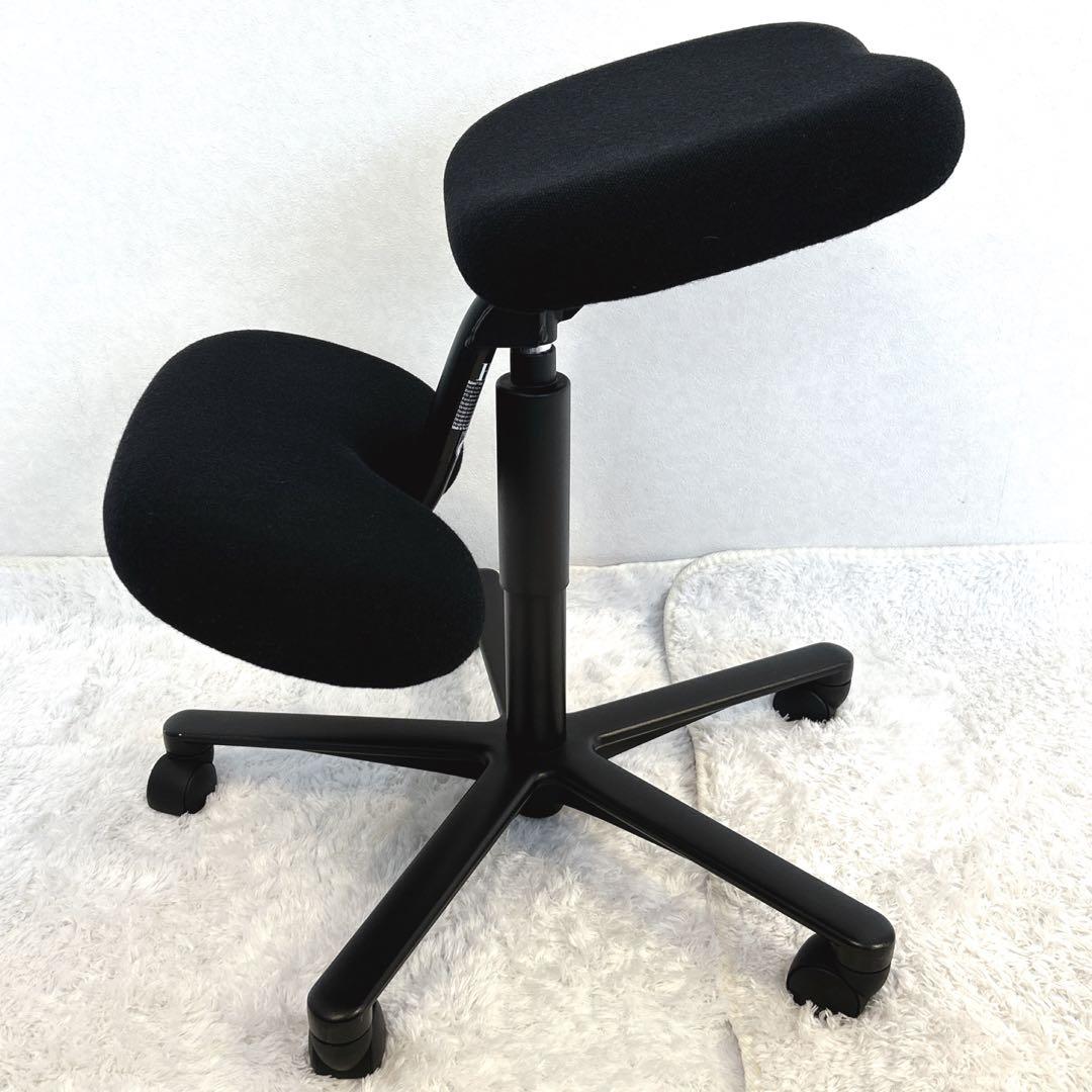 【希少】HAG バランスチェア ガス圧昇降機能 キャスター付 黒