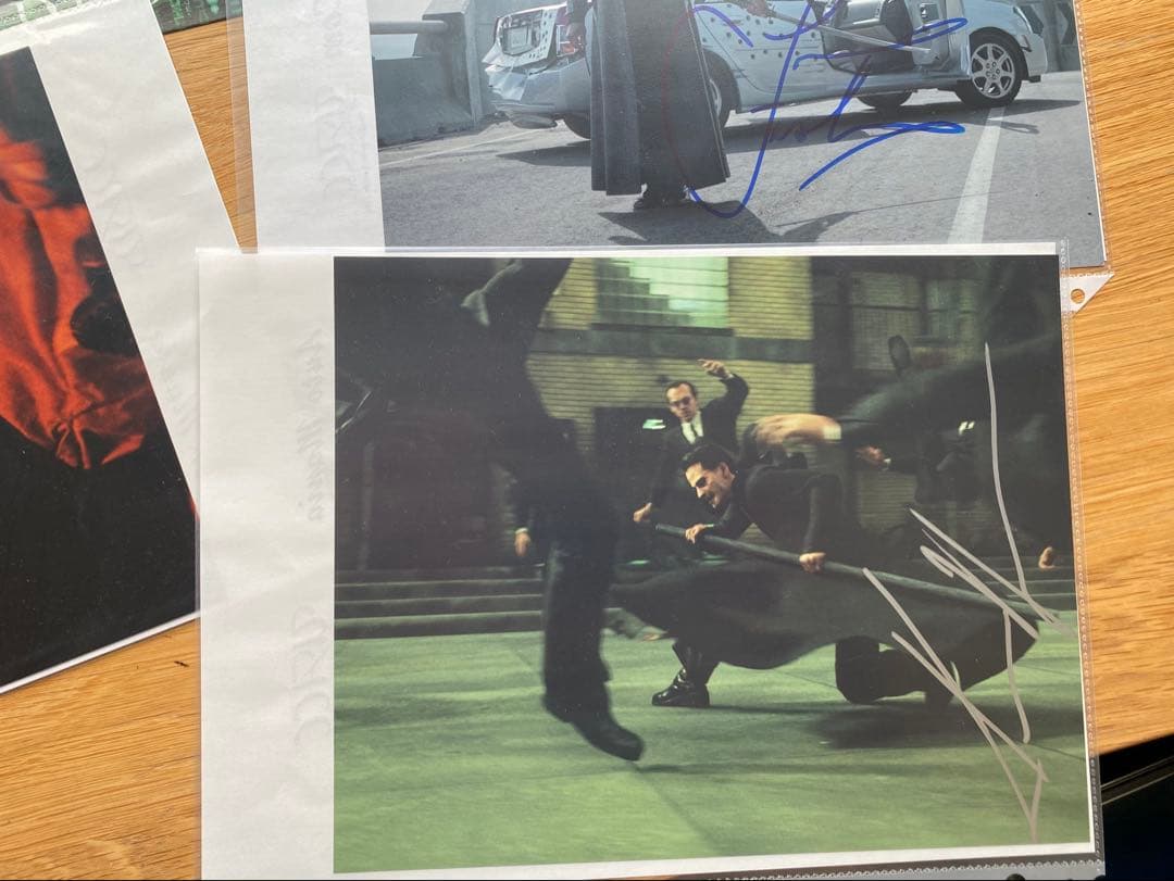 映画　マトリックス サイン入り写真等6点セット　キアヌ　ネオ　モーフィアス