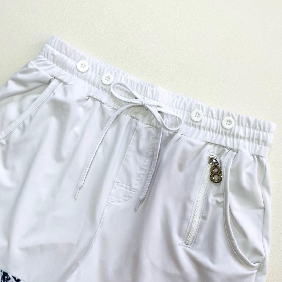 6163　6164【美品】ムータマリン　上下セット　ボタニカル　リーフ　ホワイト