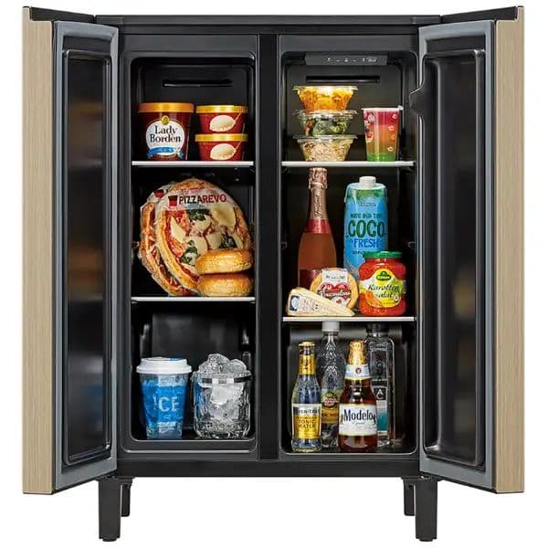 新品未使用　AQUA 冷蔵庫 AQR-FD7P-C 72L グレージュウッド