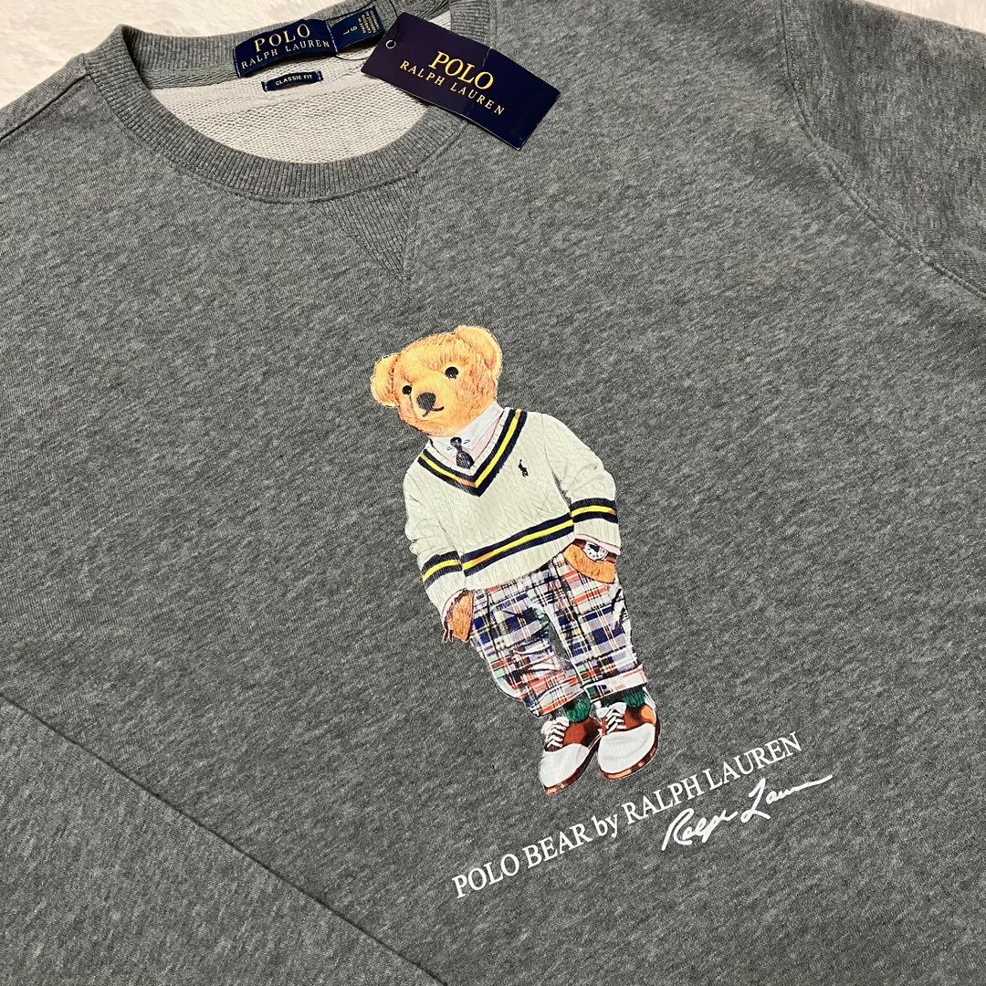 【タグ付き】POLO RALPH LAUREN ポロベア L グレー スウェット