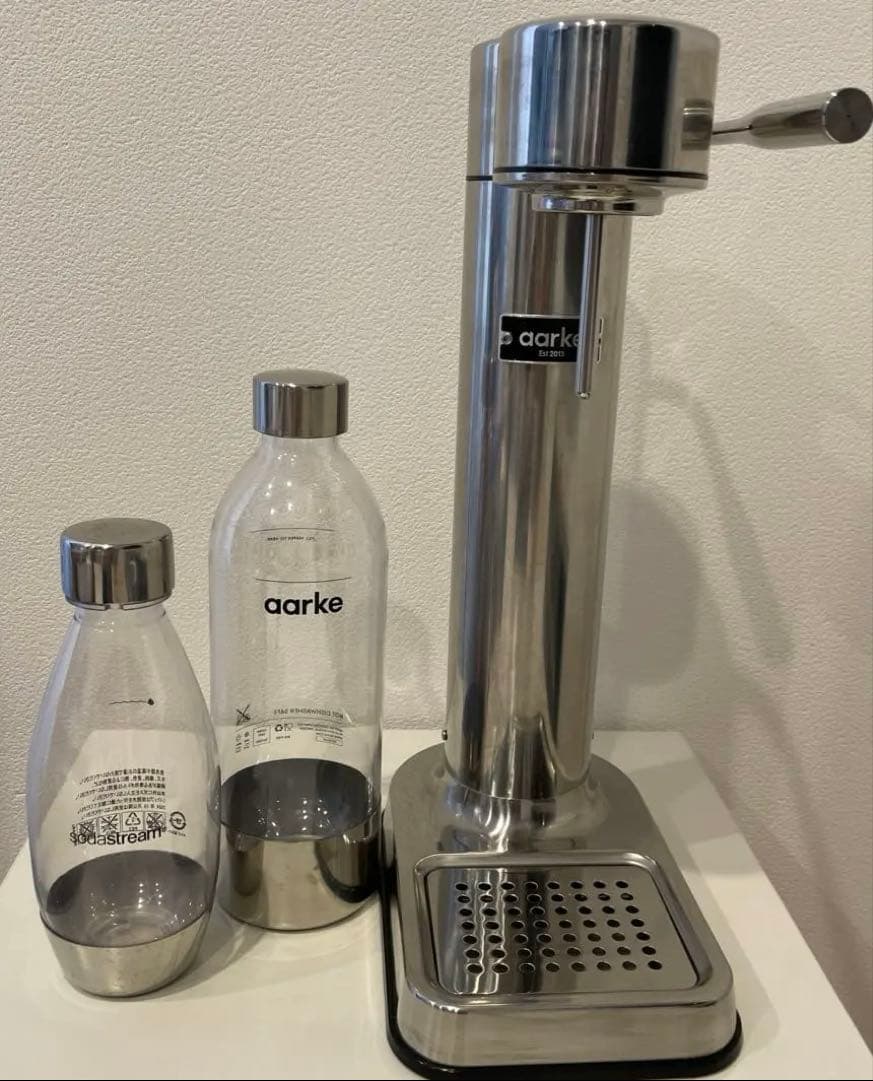 aarke アールケカーボネーター3スチールシルバー炭酸水メーカーボトル2本付き