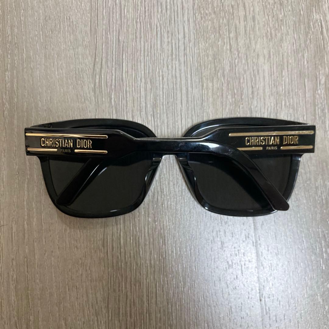 CHRISTIAN DIOR ブラック スクエア サングラス