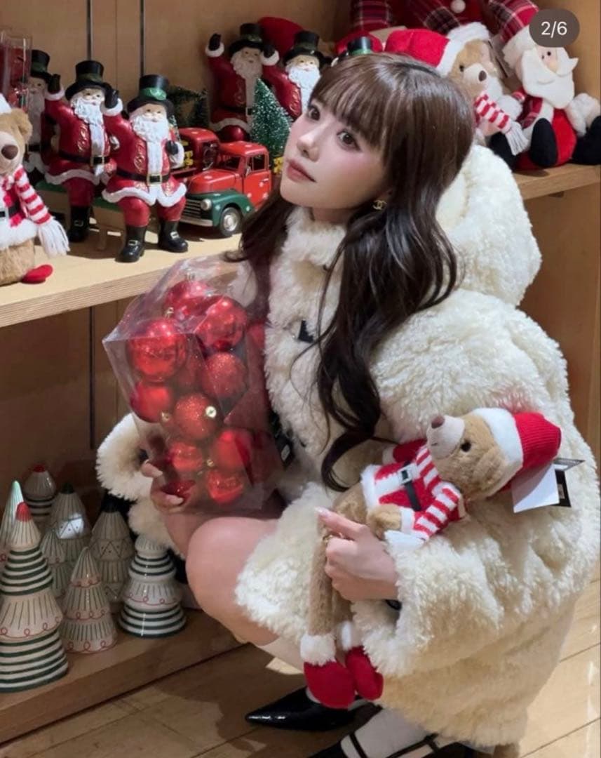 THE TOÉ Trafalgar Boa Coat White S