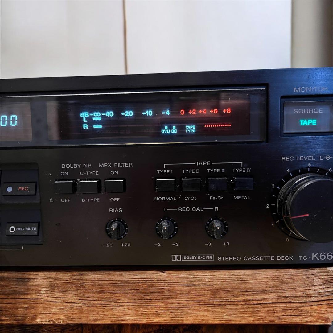 通電のみ　SONY TC-K666ES カセットデッキ
