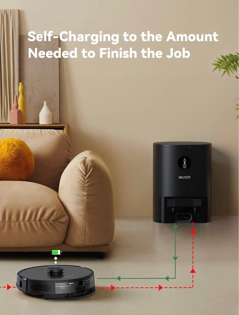 IBESOM ロボット掃除機 自動ゴミ収集機能付き