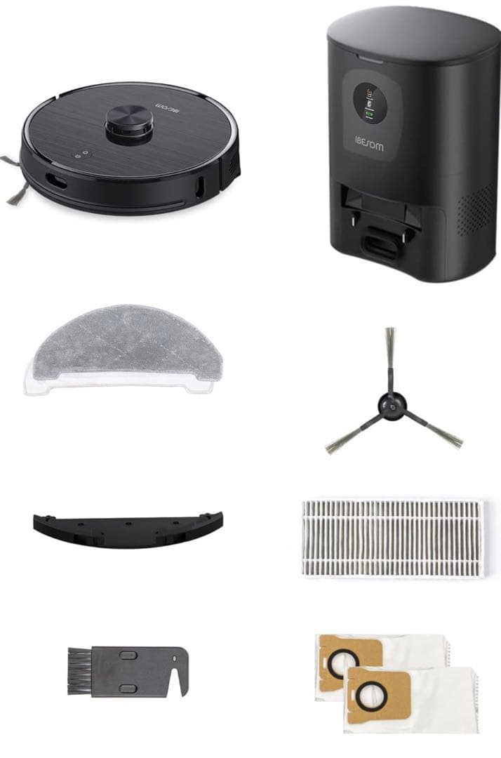 IBESOM ロボット掃除機 自動ゴミ収集機能付き