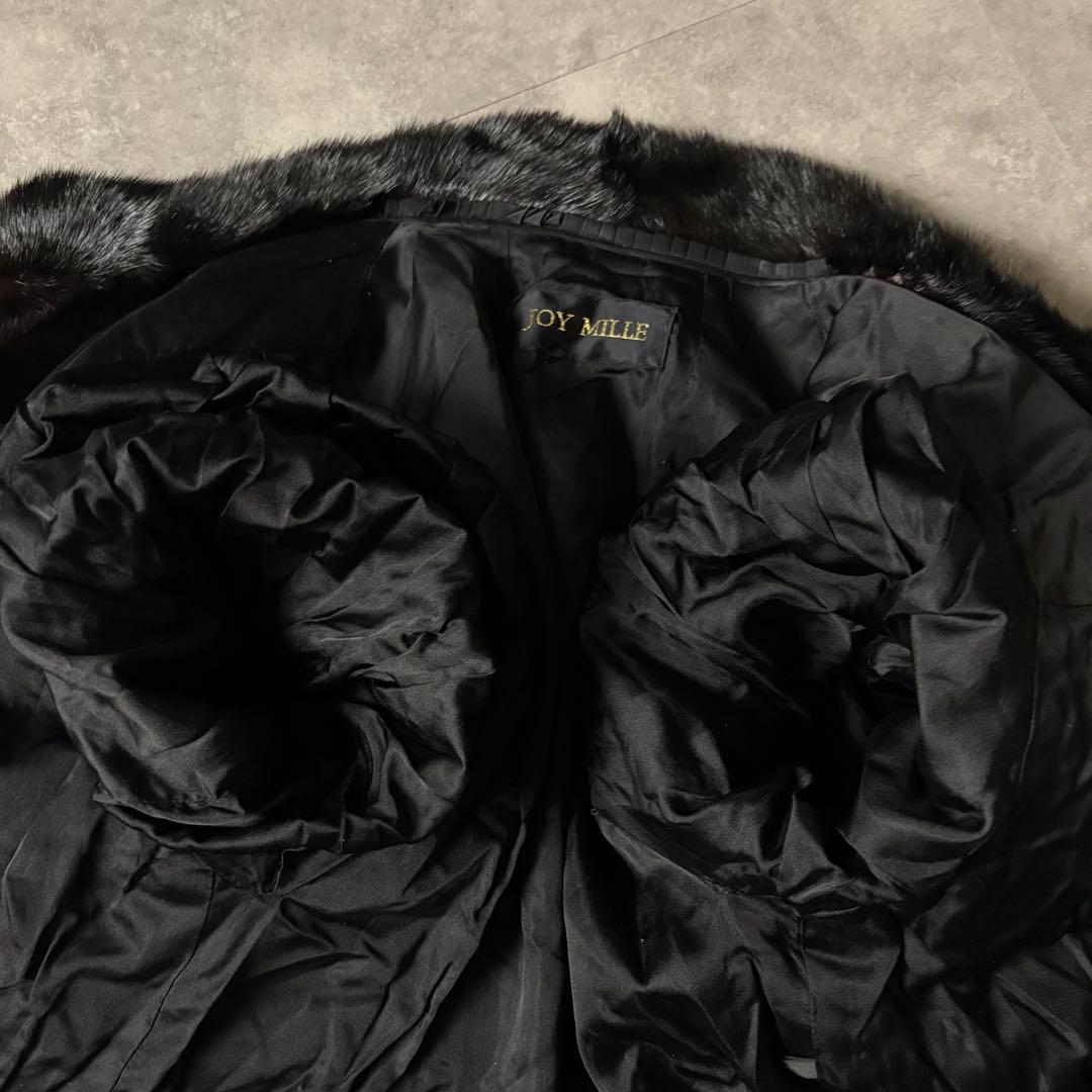 ツヤ◎ 高級ミンクSAGA MINK COAT ふわトロ　black サイズF