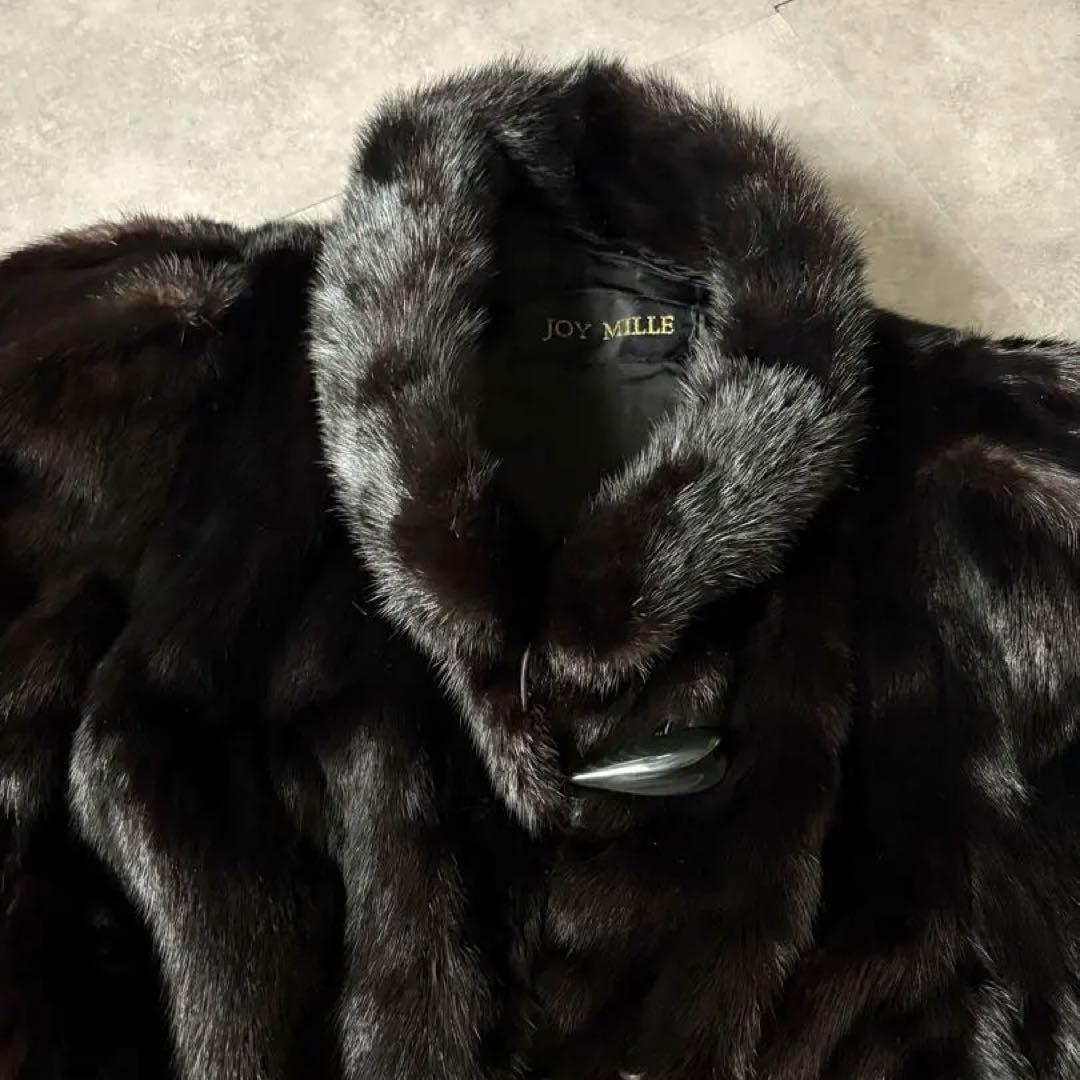 ツヤ◎ 高級ミンクSAGA MINK COAT ふわトロ　black サイズF